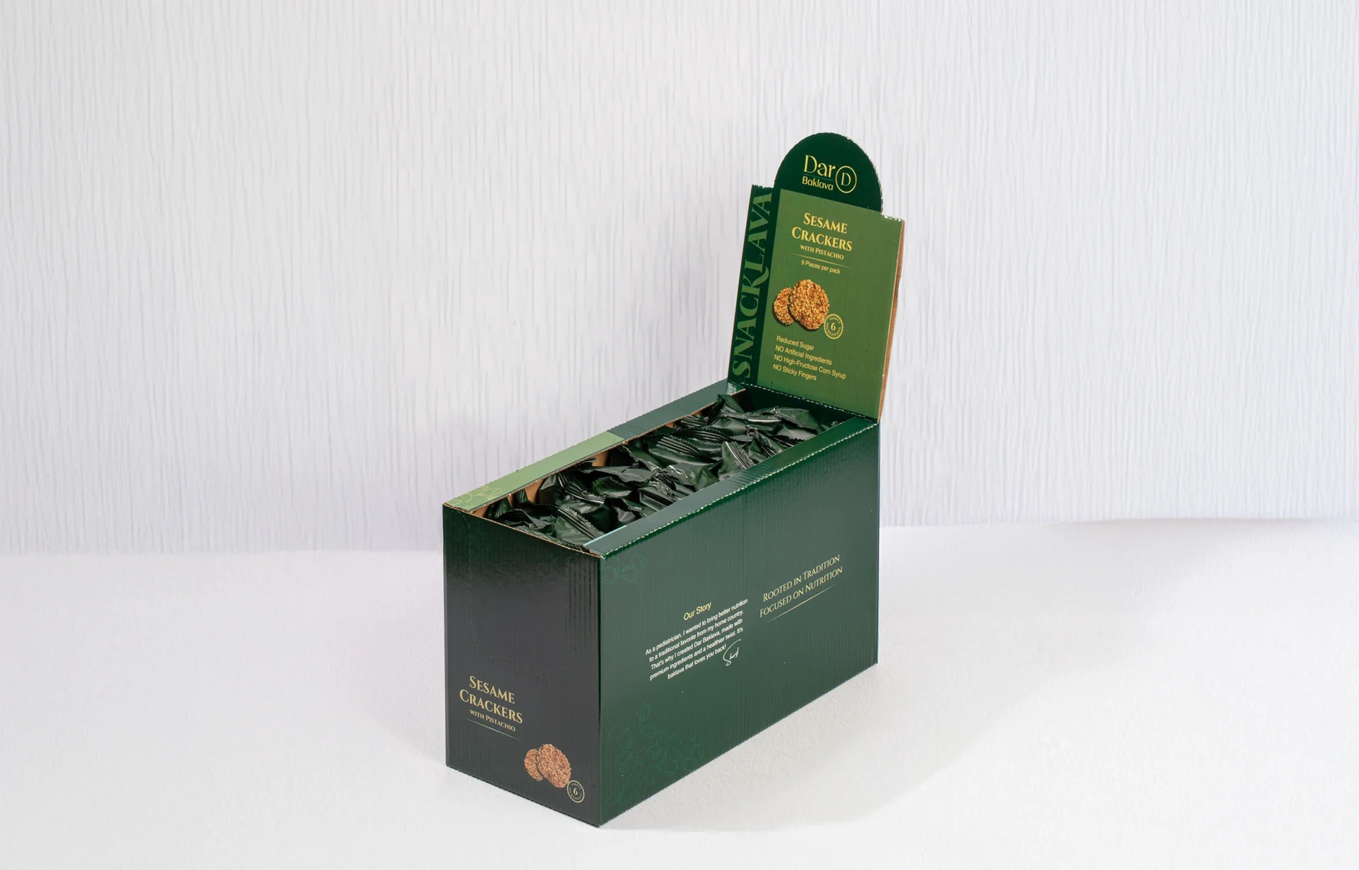 Sesame Crackers Pistachio - Snacklava®